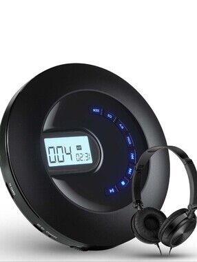 CD Player Portable with Headphone, Rechargeable, LCD Display New